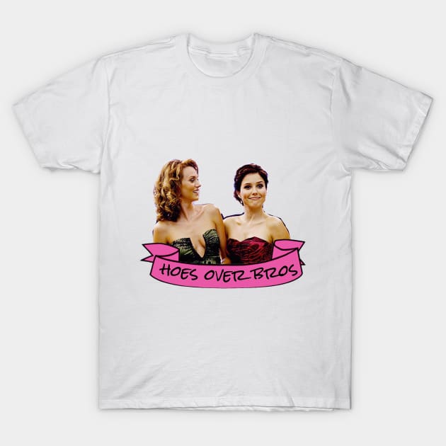 Hoes Over Bros T-Shirt by lunalovebad
